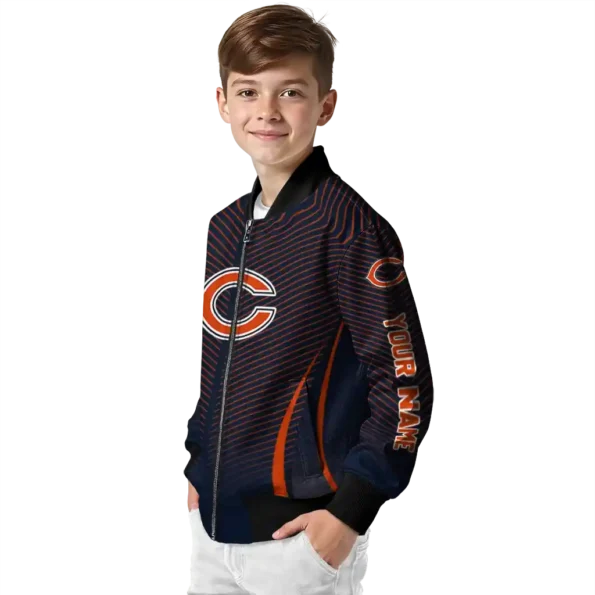 personalized chicago bears chevron arrow blue bomber jacket trendy