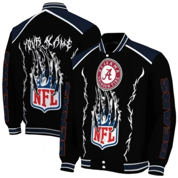 personalized chicago bears claw blood blue black varsity jacket fashion forward.webp