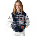 personalized chicago bears ferris arena blue white varsity jacket best selling.webp