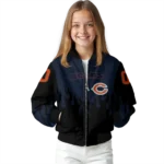 personalized chicago bears flame border blue black bomber jacket best selling
