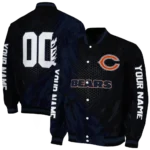 personalized chicago bears hexagon mesh blue black varsity jacket best selling.webp