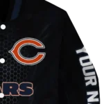 personalized chicago bears hexagon mesh blue black varsity jacket best selling.webp