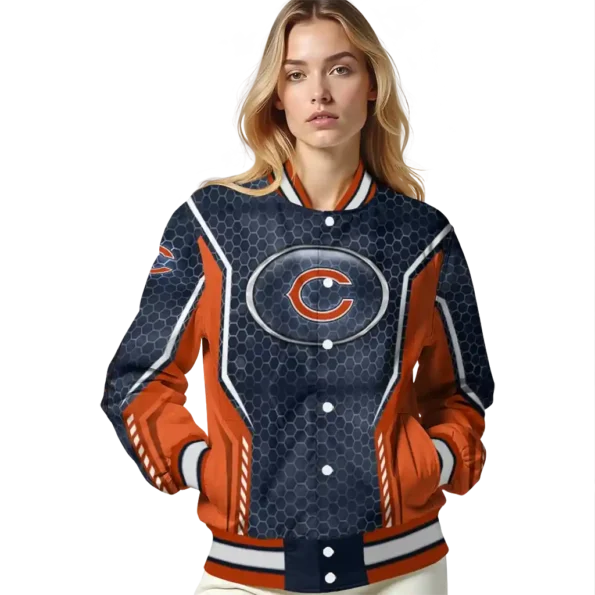 personalized chicago bears power plate blue varsity jacket latest model.webp