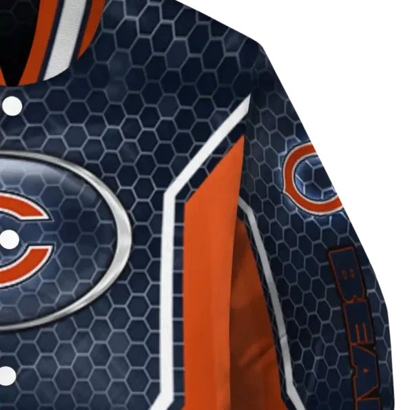 personalized chicago bears power plate blue varsity jacket premium grade.webp