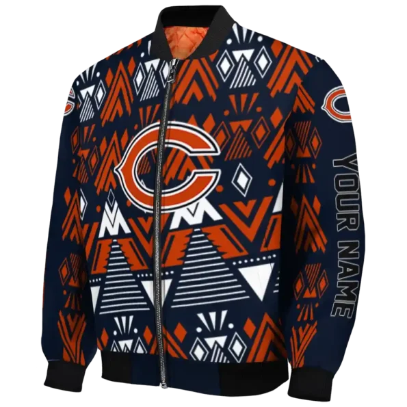 personalized chicago bears pyramid shapes blue bomber jacket best selling