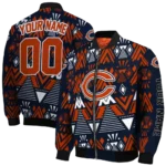 personalized chicago bears pyramid shapes blue bomber jacket best selling
