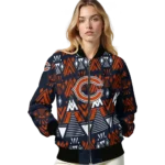 personalized chicago bears pyramid shapes blue bomber jacket best selling
