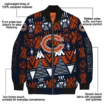 personalized chicago bears pyramid shapes blue bomber jacket best selling