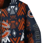 personalized chicago bears pyramid shapes blue bomber jacket best selling
