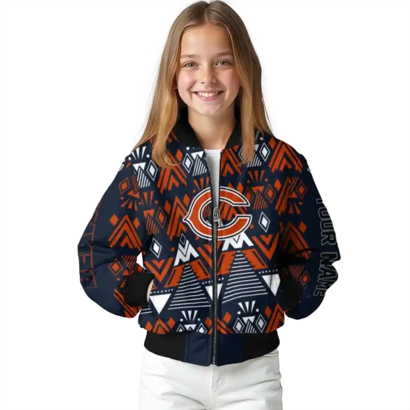personalized chicago bears pyramid shapes blue bomber jacket top rated