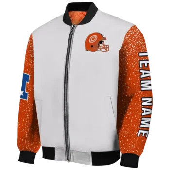 personalized chicago bears speckled arms blue gray bomber jacket best selling