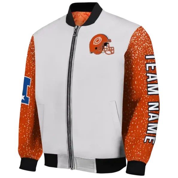 personalized chicago bears speckled arms blue gray bomber jacket best selling