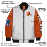 personalized chicago bears speckled arms blue gray bomber jacket best selling