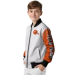 personalized chicago bears speckled arms blue gray bomber jacket best selling