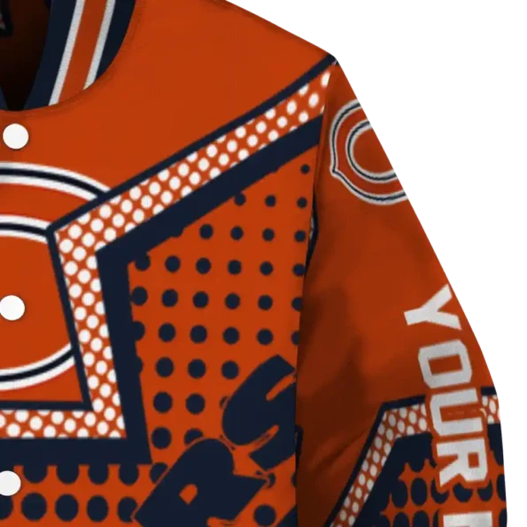 personalized chicago bears star burst blue varsity jacket premium grade.webp