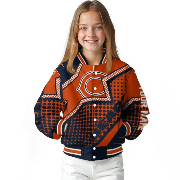 personalized chicago bears star burst blue varsity jacket top rated.webp