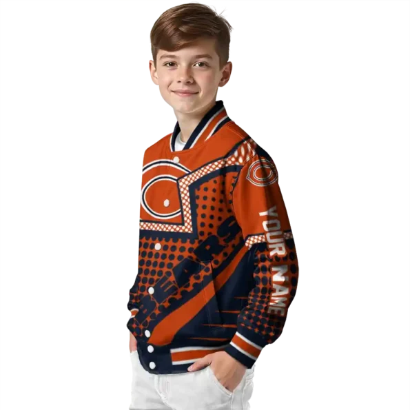 personalized chicago bears star burst blue varsity jacket trendy.webp
