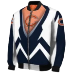personalized chicago bears v stripes blue white bomber jacket best selling