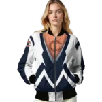 personalized chicago bears v stripes blue white bomber jacket best selling