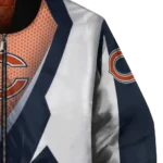 personalized chicago bears v stripes blue white bomber jacket best selling