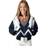 personalized chicago bears v stripes blue white bomber jacket best selling
