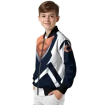 personalized chicago bears v stripes blue white bomber jacket best selling