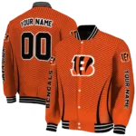 personalized cincinnati bengals chevron arrow orange varsity jacket best selling.webp