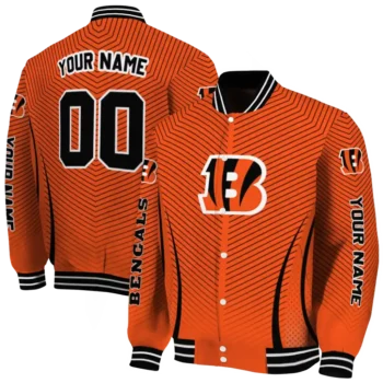 personalized cincinnati bengals chevron arrow orange varsity jacket fashion forward.webp