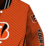 personalized cincinnati bengals chevron arrow orange varsity jacket best selling.webp