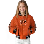 personalized cincinnati bengals chevron arrow orange varsity jacket best selling.webp