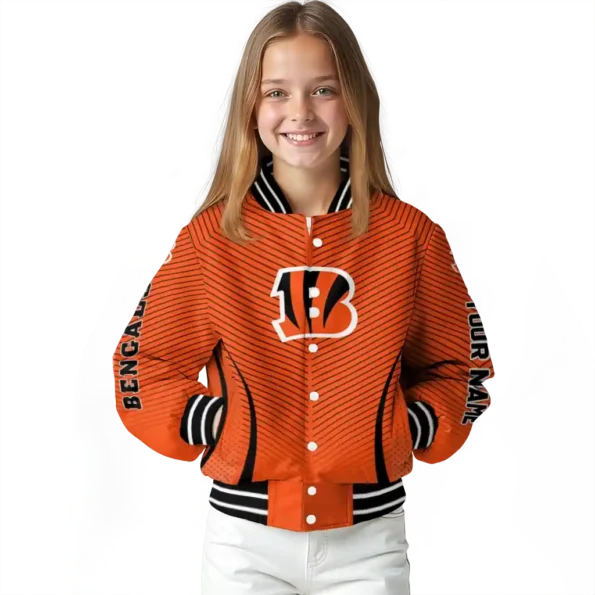 personalized cincinnati bengals chevron arrow orange varsity jacket top rated.webp