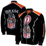 personalized cincinnati bengals claw blood orange black bomber jacket best selling