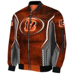 personalized cincinnati bengals power plate orange bomber jacket best selling