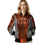 personalized cincinnati bengals power plate orange bomber jacket best selling