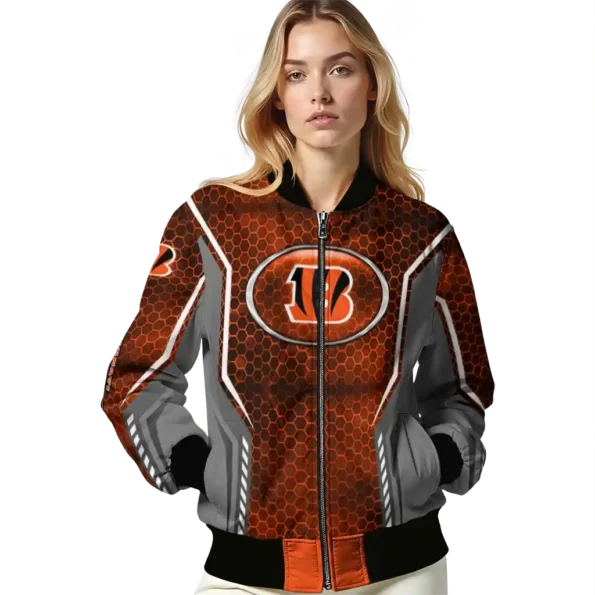 personalized cincinnati bengals power plate orange bomber jacket latest model