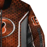 personalized cincinnati bengals power plate orange bomber jacket best selling