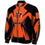 personalized cincinnati bengals spider mark orange black crocs bomber jacket best selling