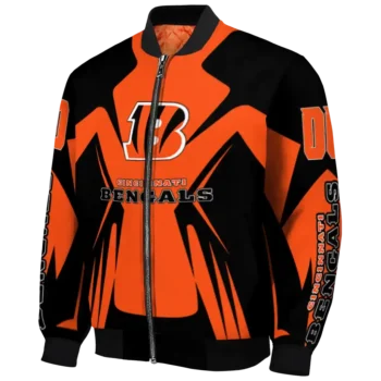 personalized cincinnati bengals spider mark orange black crocs bomber jacket best selling