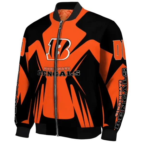 personalized cincinnati bengals spider mark orange black crocs bomber jacket best selling