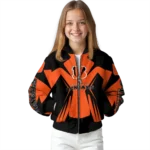 personalized cincinnati bengals spider mark orange black crocs bomber jacket best selling