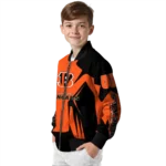 personalized cincinnati bengals spider mark orange black crocs bomber jacket best selling