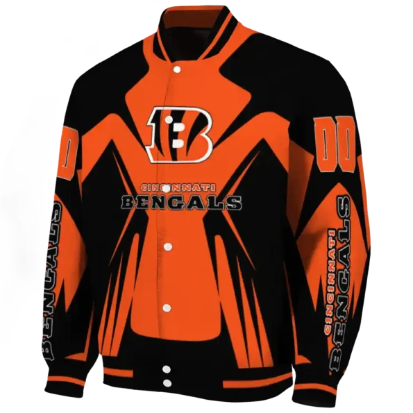 personalized cincinnati bengals spider mark orange black crocs varsity jacket best selling.webp