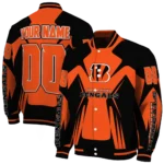 personalized cincinnati bengals spider mark orange black crocs varsity jacket best selling.webp