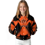 personalized cincinnati bengals spider mark orange black crocs varsity jacket best selling.webp