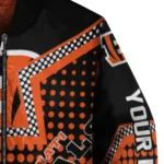 personalized cincinnati bengals star burst orange bomber jacket best selling