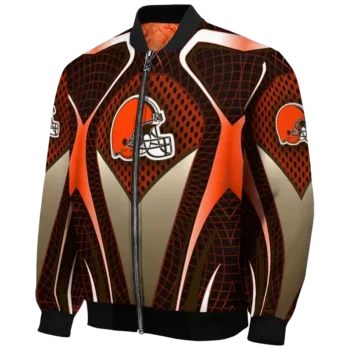 personalized cleveland browns mesh chest brown crocs black bomber jacket best selling