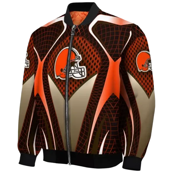 personalized cleveland browns mesh chest brown crocs black bomber jacket best selling