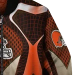 personalized cleveland browns mesh chest brown crocs black bomber jacket best selling