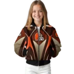 personalized cleveland browns mesh chest brown crocs black bomber jacket best selling