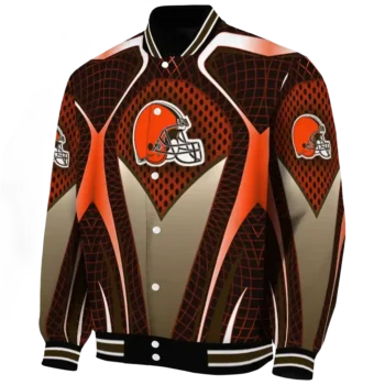 personalized cleveland browns mesh chest brown crocs black varsity jacket best selling.webp